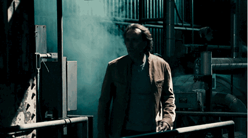Gif of Nicolas Cage in Next, splitting into two